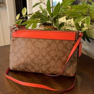 Coach signature logo crossbody bag